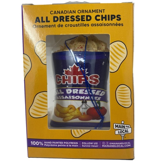 Main and Local Canadian All Dressed Chips Christmas Ornament - Picture 3 of 6